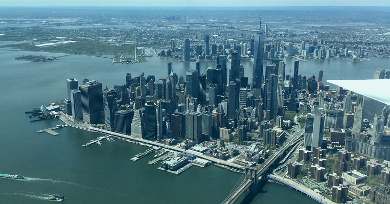 photo of new york city taken from aircraft